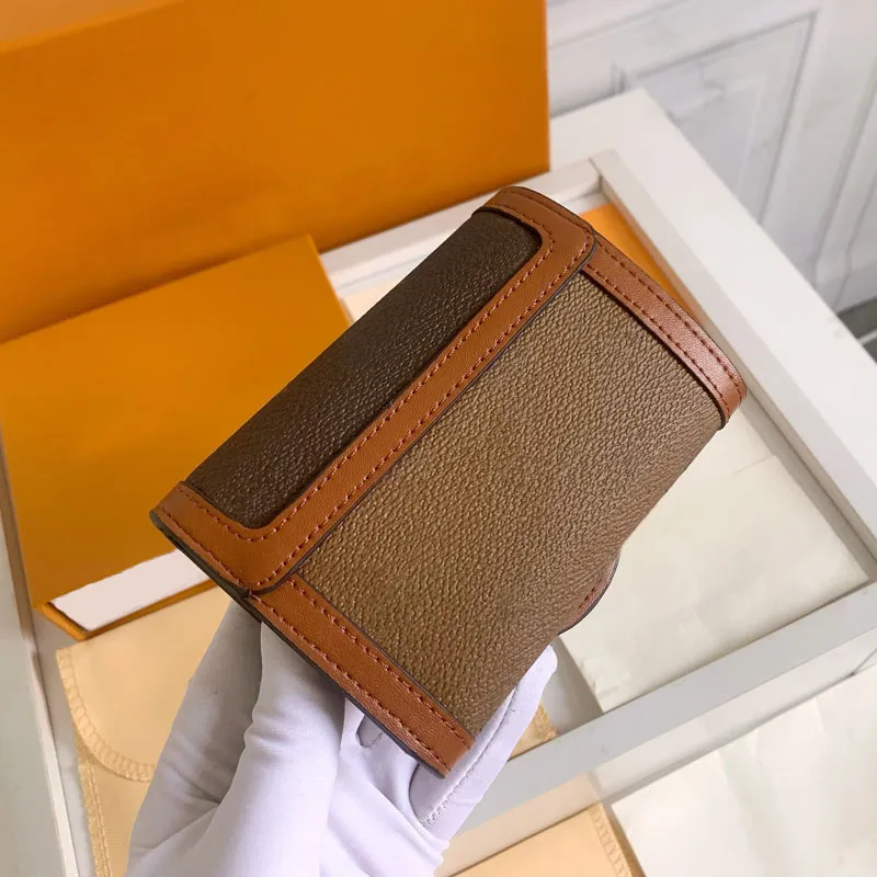 Klassische DAUPHINE COMPACT WALLET Damen Designer-Geldbörsen Lange Geldbörse Kreditkartenetui Ikonische Luxus-Kurzgeldbörsen Lady Fashion257G