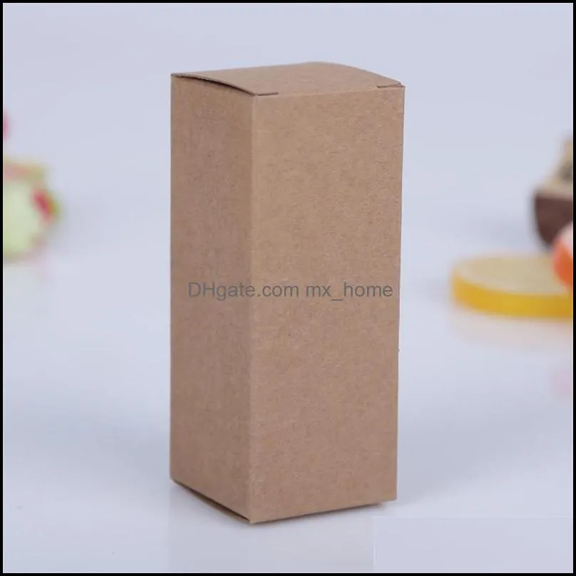 Foldable Brown Paper Packaging Box Lipstick Essential Oil Bottle Storage Makeup Organizers Storages Container Gift Package