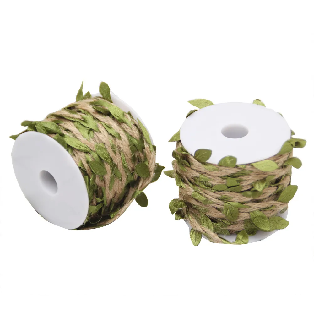 10 Meters Green Leaf Hemp Cotton Rope Home Depot Diy Decorative Leaf