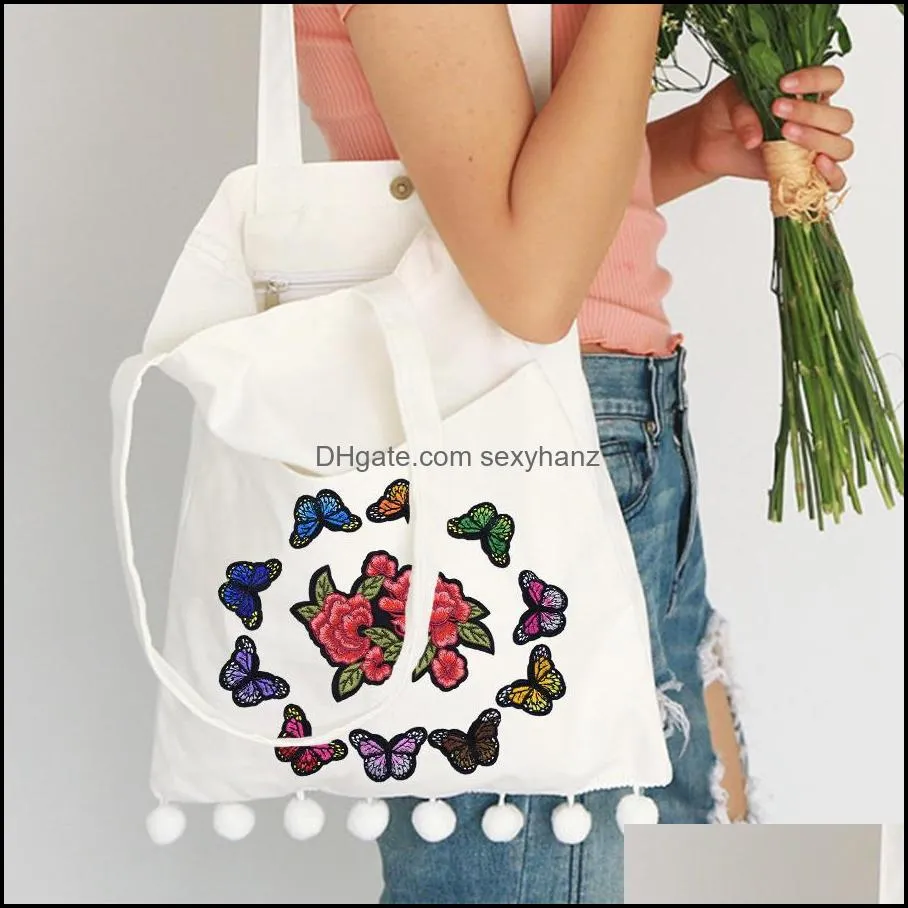 2 styles butterflyes for clothing iron on transfer applique flower for bags jeans diy sew on embroidery sticker