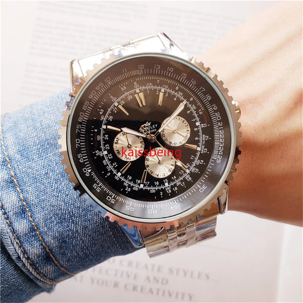 2022 Neue Mode Luxus Sport Multifunktions 6 Pins Uhr Geschäftsmann Kalender Automatische Armbanduhr Gute Qualität 46mm des