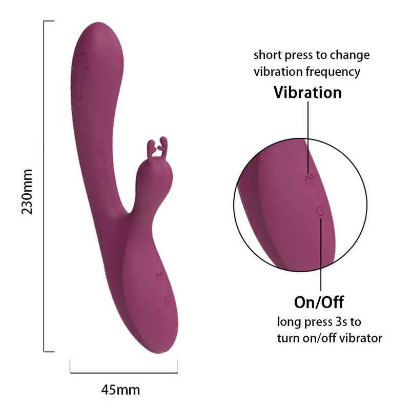 Rabbit Vibrator for Woman 10 Speed G Spot Vagina Clitoris Stimulator Masturbator Dildo Vibrators Adult Sex Toys for Woman Couple (12)