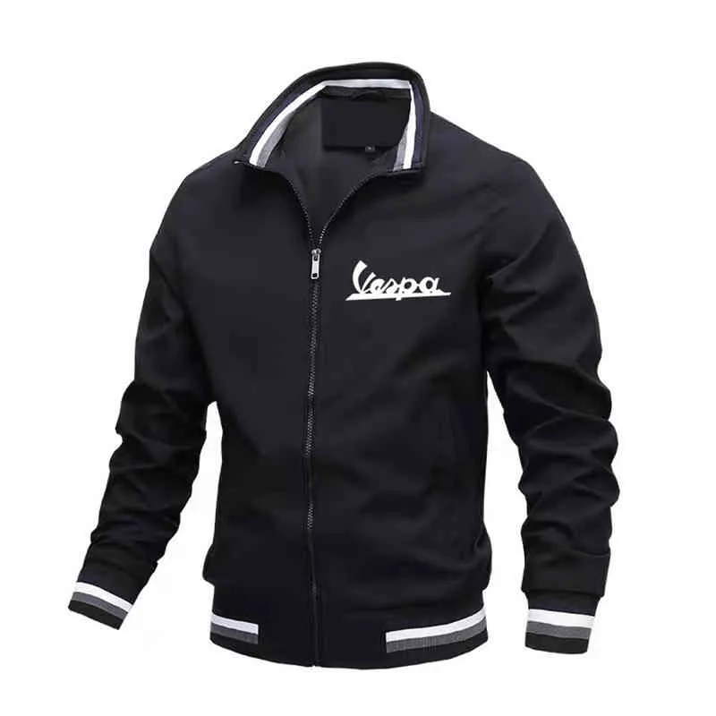 2022 Vespa Fashion Jacket Men's Windbreaker Bomber Spring and Autumn Outdoor Clothing Casual Streetwear