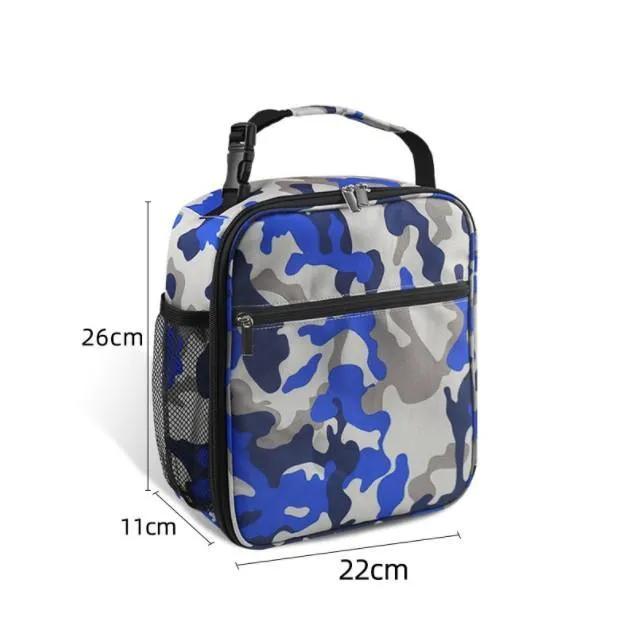 Insulated Lunch Bag Box Leakproof Portable with Removable Shoulder Strap for Office School Camping Hiking Outdoor Beach Picnic