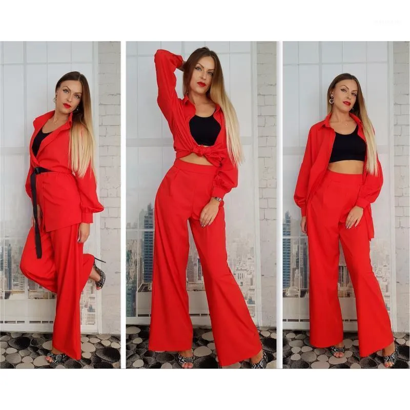 Women's Two Piece Pants Casual Long Sleeve Tshirt And Length Pant & Coat Suit Sets Women Autumn Winter Elegant Solid Full