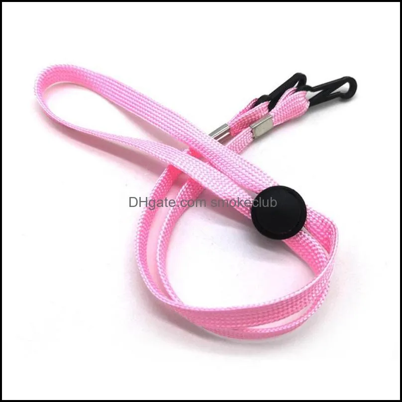 Face Mask Lanyards Adjustable Strap With Clips 65cm Child Adult Anti-lost Leash Pink Blue Black 1846 V2