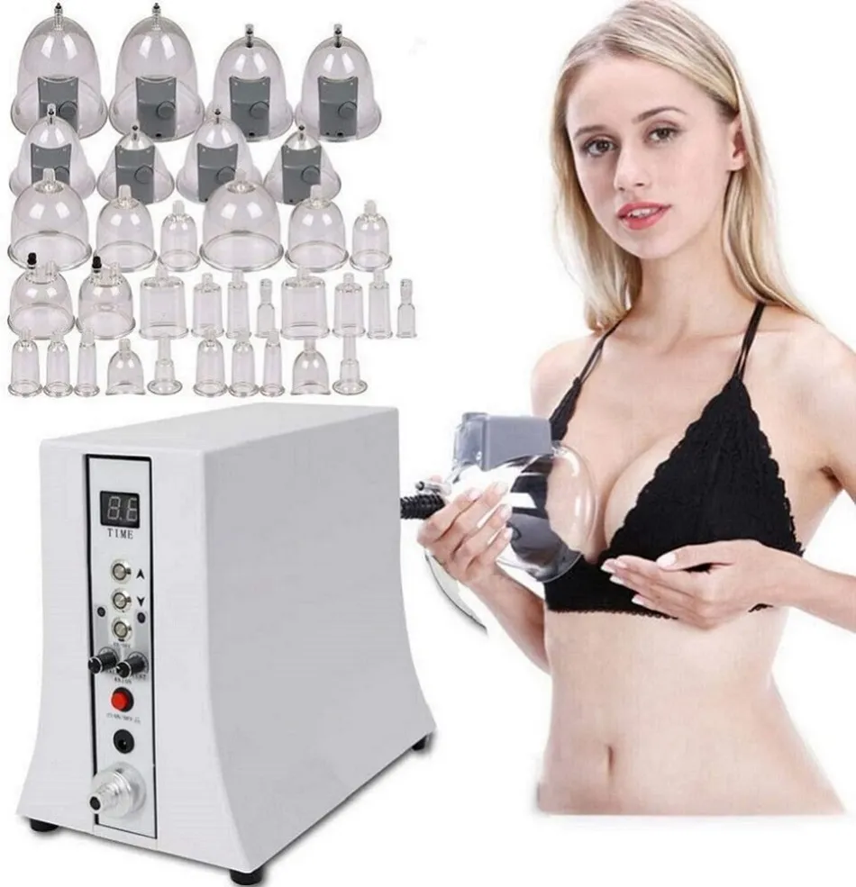 Cheap Beauty Care Big Suction Cups Breast Enhancement Tight And Hips Lifting Massage Vaccum Therapy Butt Enlargement Machine 35 Cups