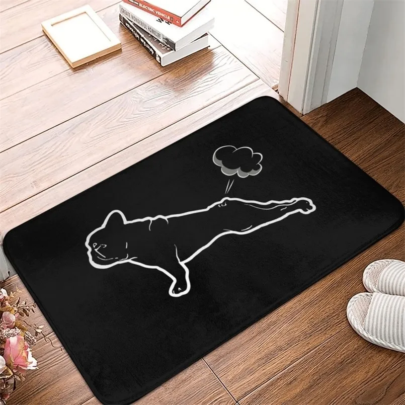 French Bulldogs Yoga Doormat Rug carpet Mat Footpad Bath mat Nonslip toilet Balcony Parlor durable Washable 220812