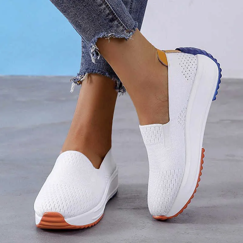 TopSelling plate-forme femmes respirant léger femme baskets de marche décontractées Tenis Feminino chaussures concepteur classique luxe