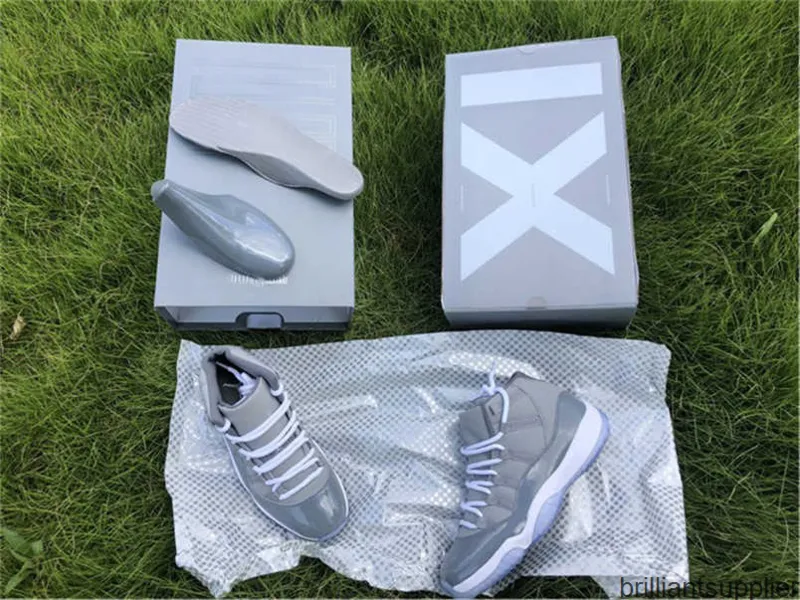 11 Cool Grey Medium White Real Carbon Fiber Heren Sportschoenen Sport Sneakers met Origineel 378037-001