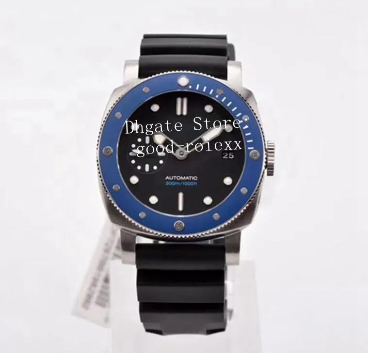 Синие часы Мужские часы с керамическим безелем Мужские автоматические калибры 9000 Diver 300M Submersible 1209 Sport VS Firenze Rubber Firenze VSF Factory Pam 42 мм Наручные часы
