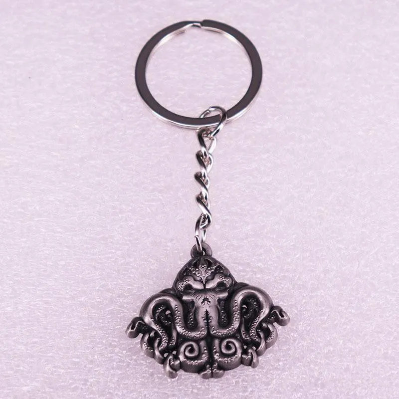 Porte-clés Grand Cthulhu Alliage Porte-clés Monstre mythique Kthulhut Pendentif à breloque Porte-clés Collections de bijouxPorte-clés