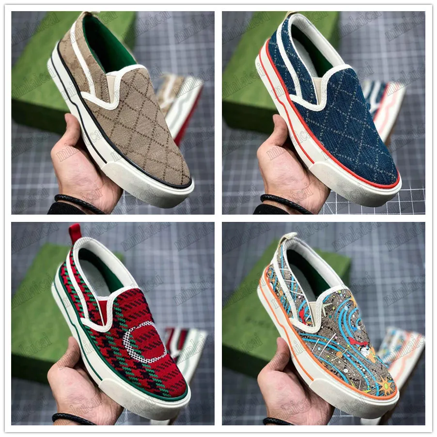 Designer Canvas Tennis 1977 Slip on Low Shoes Jacquard Denim Ace Brodé Vintage Sneakers