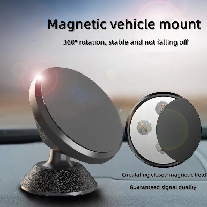 magnetic holder Car Phone Holder Air Outlet Cars bracket Leather Magnetic Sticker Navigation Holders Universal with all Smartphones