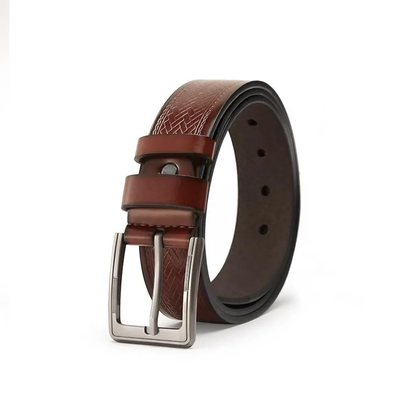 أحزمة Men's Pu Square Buckle Business Leisure 120cm Men Belt 2022 Fashion Belterbelts