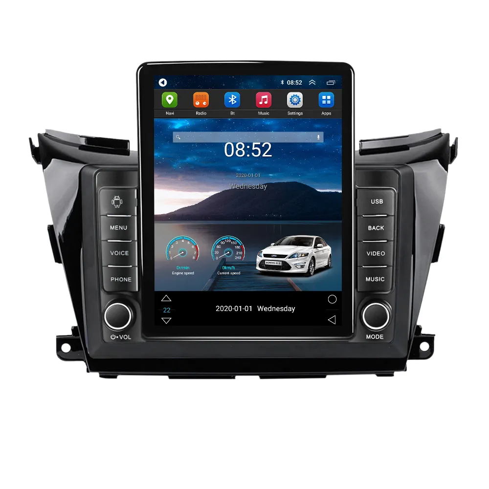 Vídeo de carro Rádio 10,1 polegadas Android para Nissan Murano Navara Np300 2015-2017 GPS Auto Support CarPlay TV digital DVR Câmera traseira