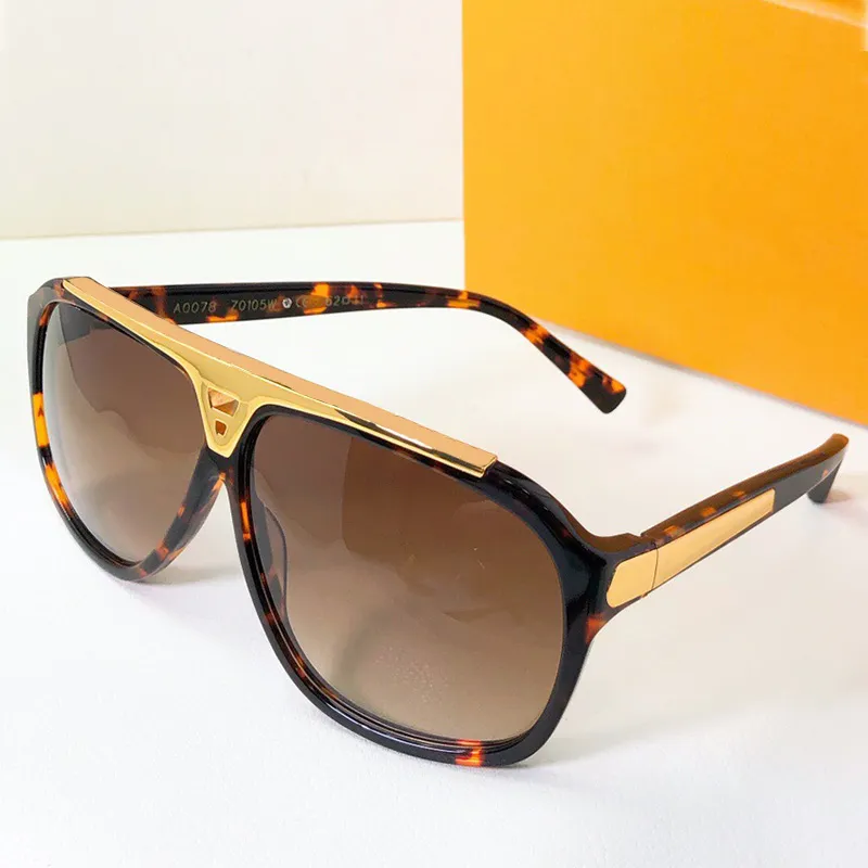 Luxo masculino popular e feminino bem conhecido óculos de sol da marca Z0105 Brand Classic Design diariamente todos combinam com a praia ao ar livre Photo preferido Cinturão de proteção UV Caixa original