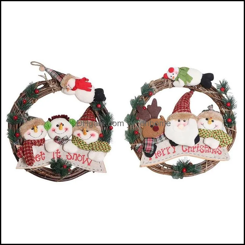 Decorative Flowers & Wreaths 2 Pcs Christmas 