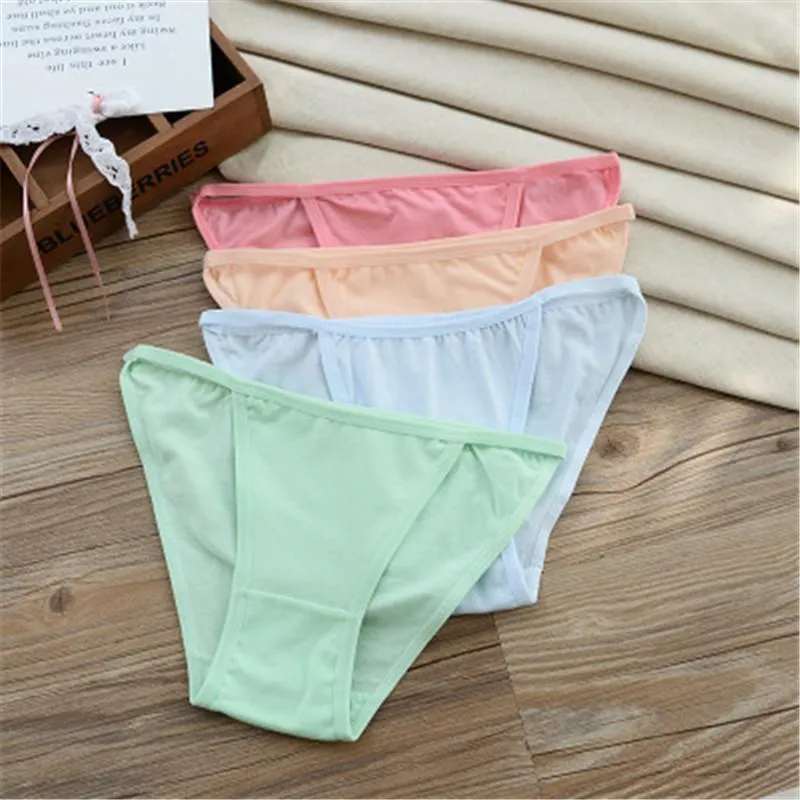 Breathable Cotton Thong Underwear For Kids, Girls G String Panties