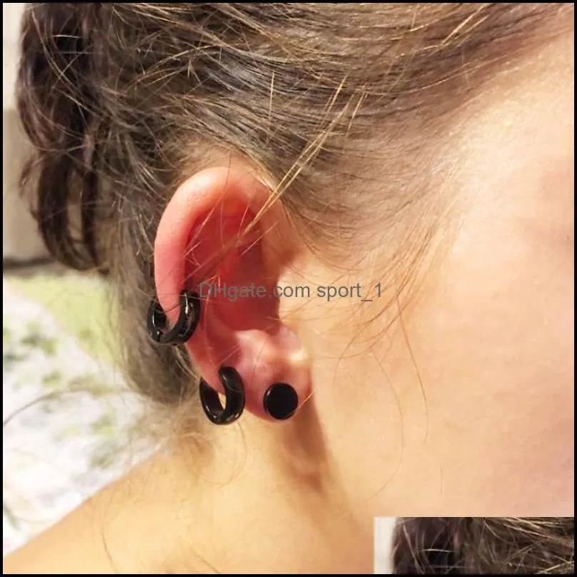 Punk Barbell Gothic Earring Ear studs Stainless Steel Piercing Different Types Shape Earring Hot Selling Pop Jewelry Men Women Fashion