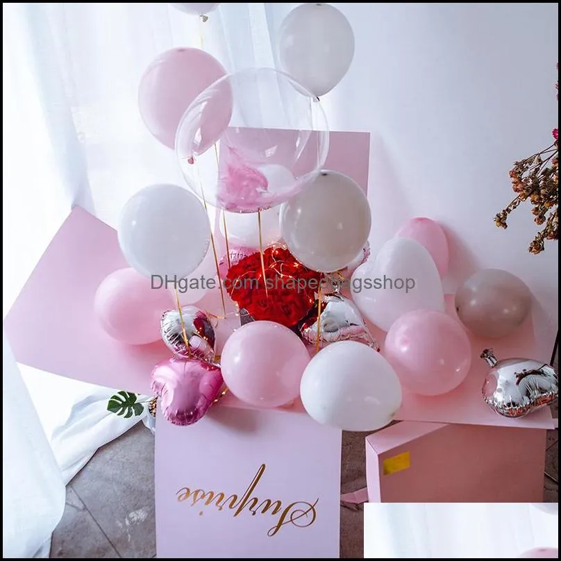 1set Surprise Box Confession Balloon Christmas decorations gift Explosion Box wedding Gift Birthday Flower halloween Gift Wrap