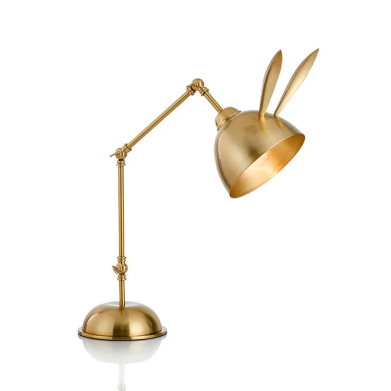 Tafellampen postmoderne designer oren metalen lamp voor slaapkamer kantoorstudie roteerbare leesde bureau verlichtingsarmatuur luxe huis decotable lampstab