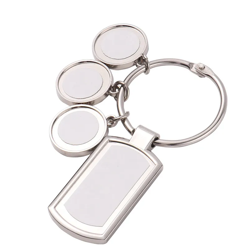 Blank Other Home Decorations Sublimation Key Chain With Thermal Transfer Pendants Zinc Alloy DIY Creative Key Rings
