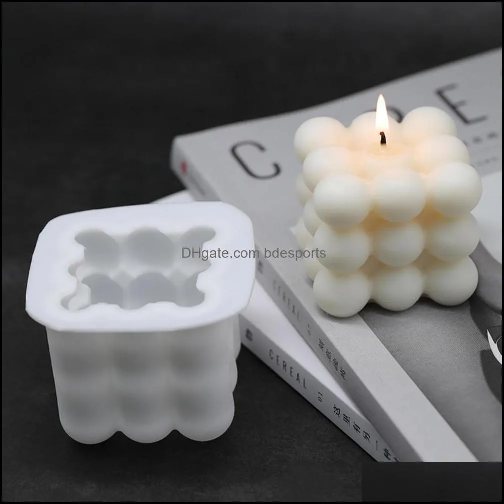 3D Silicone Candle Moulds Hand-made Soy Shaped Aromatherapy Plaster Candles Mold DIY Chocolate Cake Mould Kitchen Gadgets