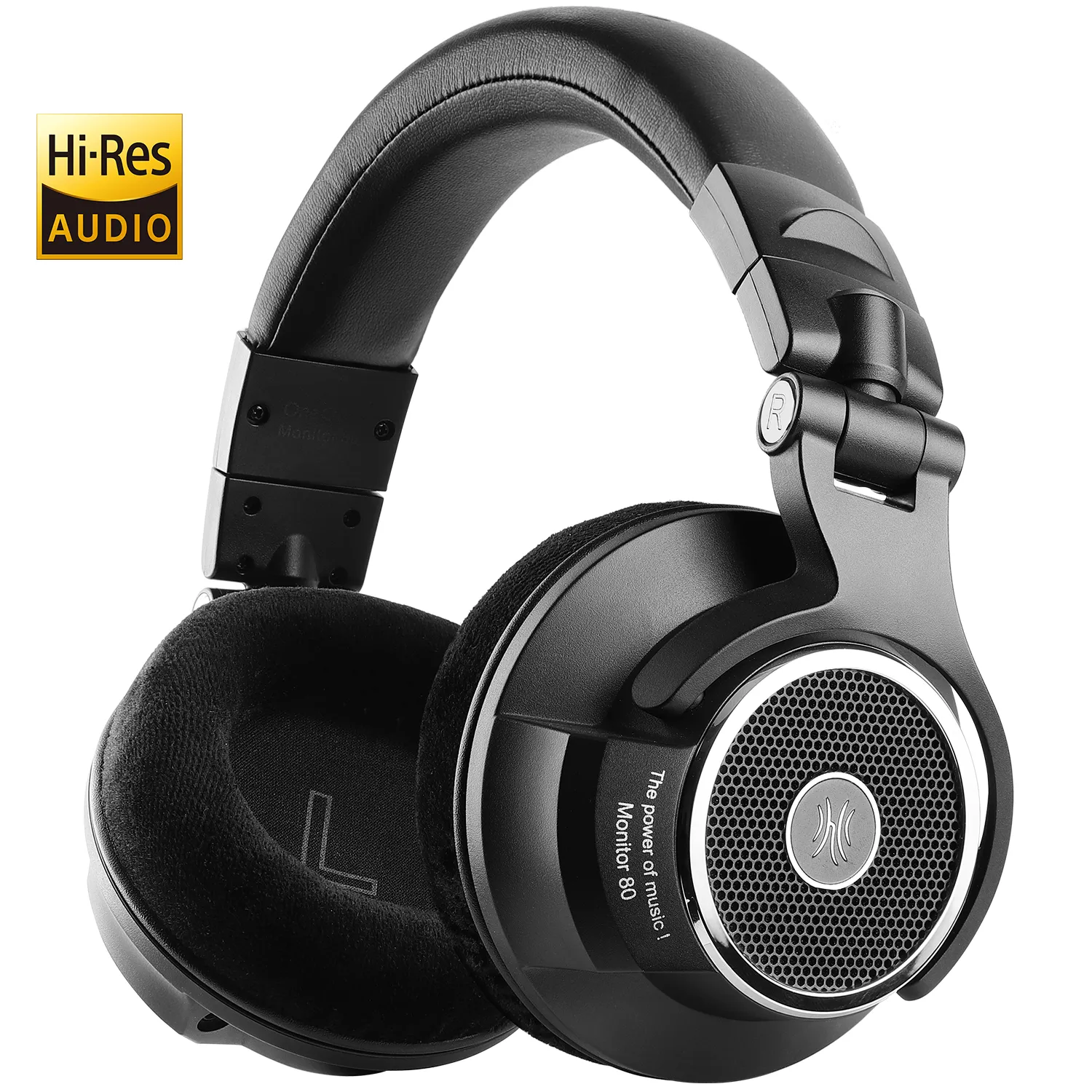 Oneodio Monitor 80 Öppna bakre hörlurar kopplade över örat 250Ω Audiofila hörlurar med Hi-Res Audio Professional Studio Headset