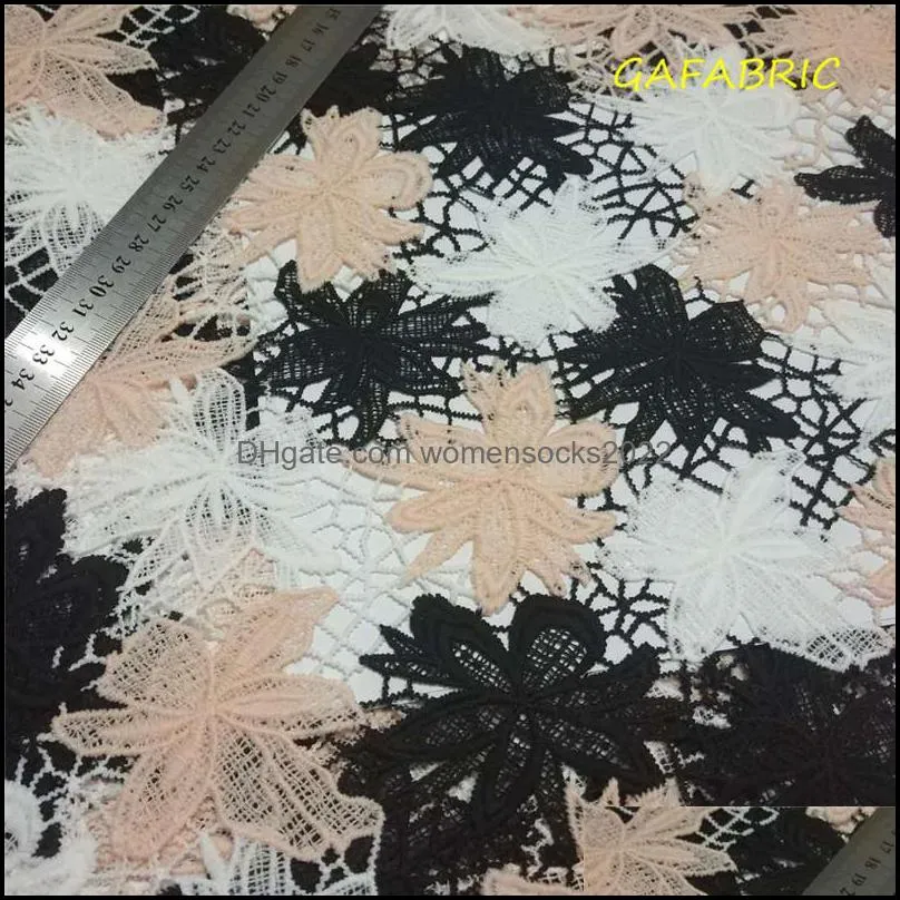 fabric 120cm wide embroidered lace milk silk flowers water soluble french 1yard fabricfabric womensocks2022