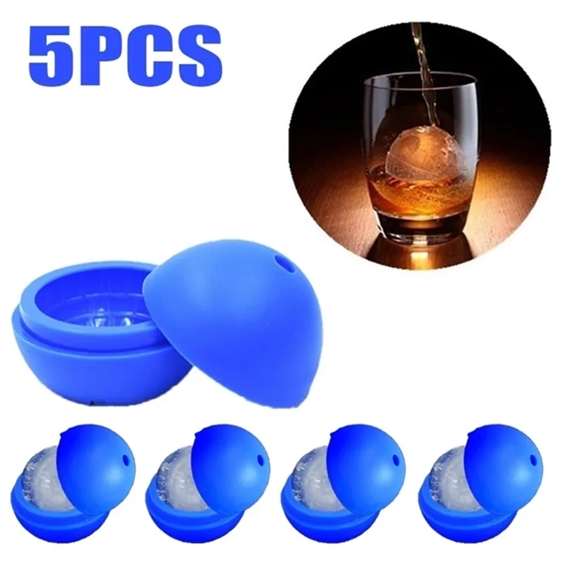 5PC Creative Ice Cream Silicone Mold Wars Death Star Round Ball Cube Mold Bar Party Cocktail Beer Whisky Tools for Kitchen 220509