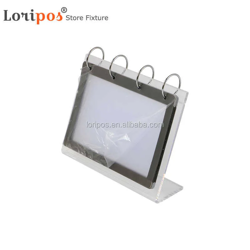 15.3x10.5cm L Acrylic Menu Stand Album Photo Display Rack For Restaurant Advertising Food List Showing Rack