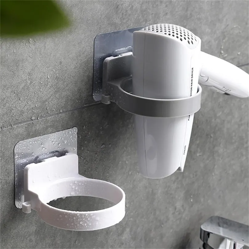 Wallmounted Hair Dryer Holder High Quality ABS Bathroom Shelf Storage Hairdryer Rack Household 220527