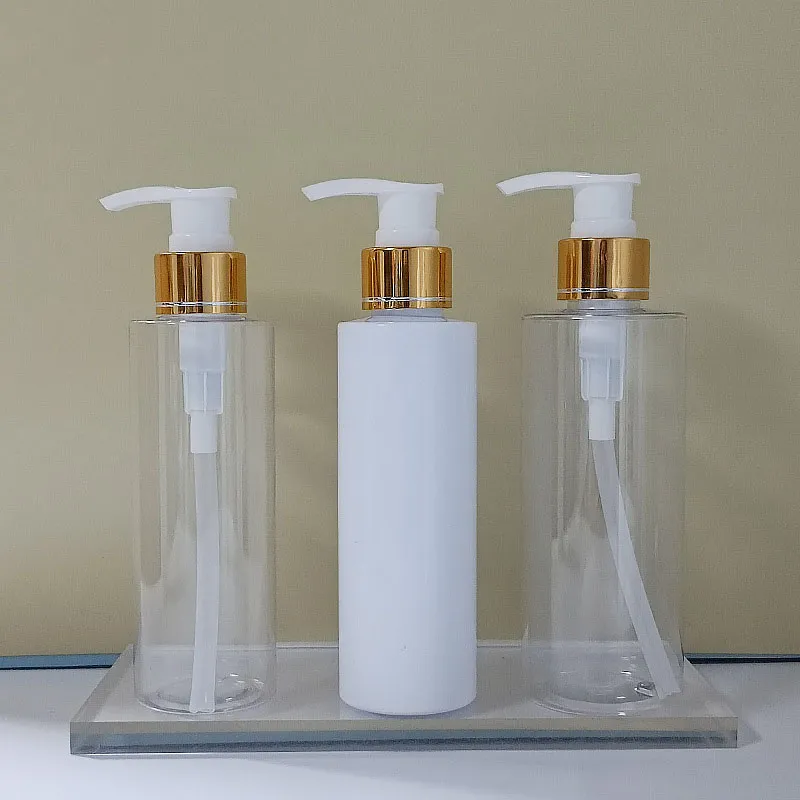 3 Flacons Pompe 150ml Transparents - Rechargeables, Voyage - Pour Shampoing, Gel Douche Ou Lotion