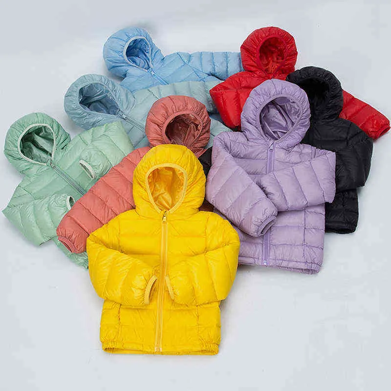 Autumn Winter Kids Down Jackets For Girls Children Warm Down Jackets For Boys 2-8 Year Toddler Girls Parka Outerwear Clothing J220718