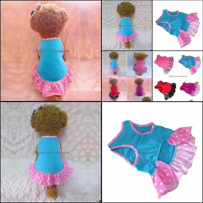 Puppy-Clothes Small Pet Dog Pet Small Dog Clothes for Girls Summer Love Hearts Dress Dog Clothes For Dogs Hot