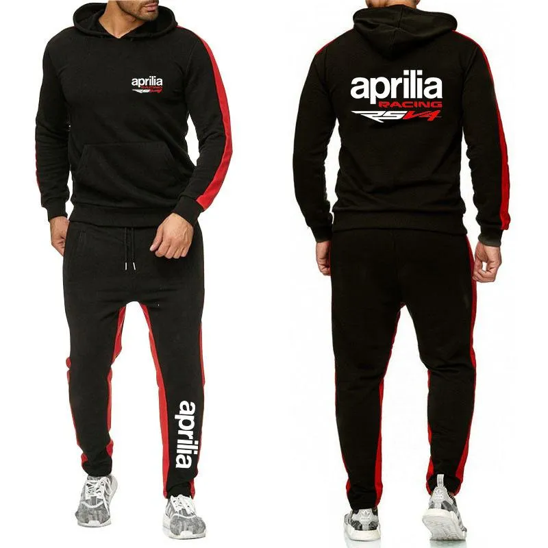 Survêtements pour hommes Aprilia Racing RSV4 2022 Sweat-shirt à capuche Pantalon en coton Couleur unie Pull personnalisé Vêtements de costume
