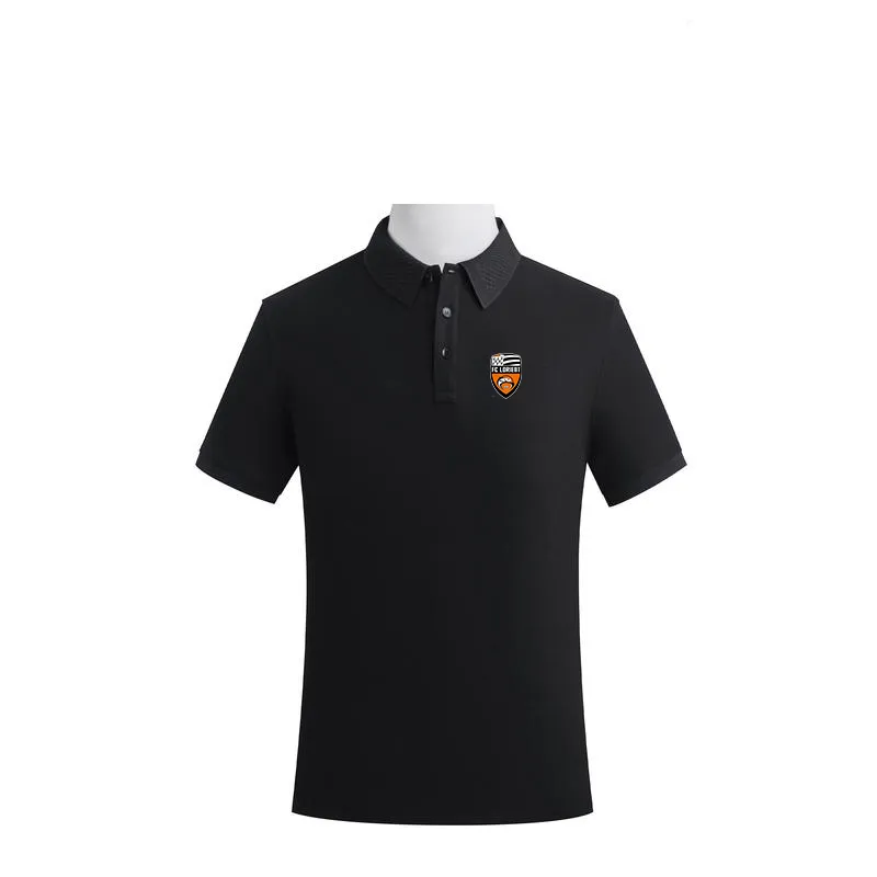 FC Lorient Men's and women's Polos high-end shirt combed cotton double bead solid color casual fan T-shirt