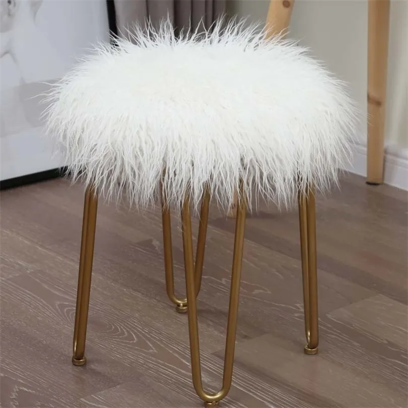 new Soft Comfortable long fur Cushion Chair Cushions For Chair Seat Cushion round Floor Home Office mat 201226