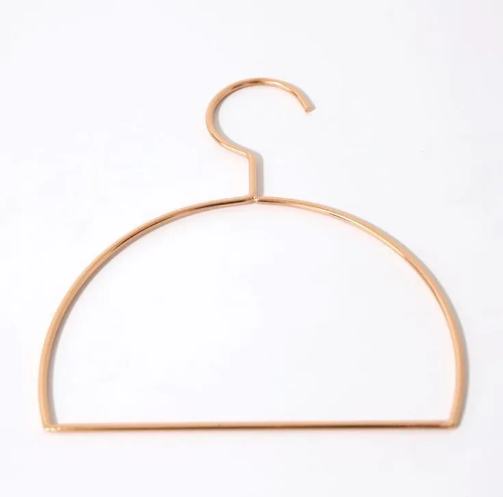 Semicircle Metal Hanger Nordic Style Rose Gold Iron Hangers Rack for Scarf Tie Belt and Towel Clothes Organizer SN5771