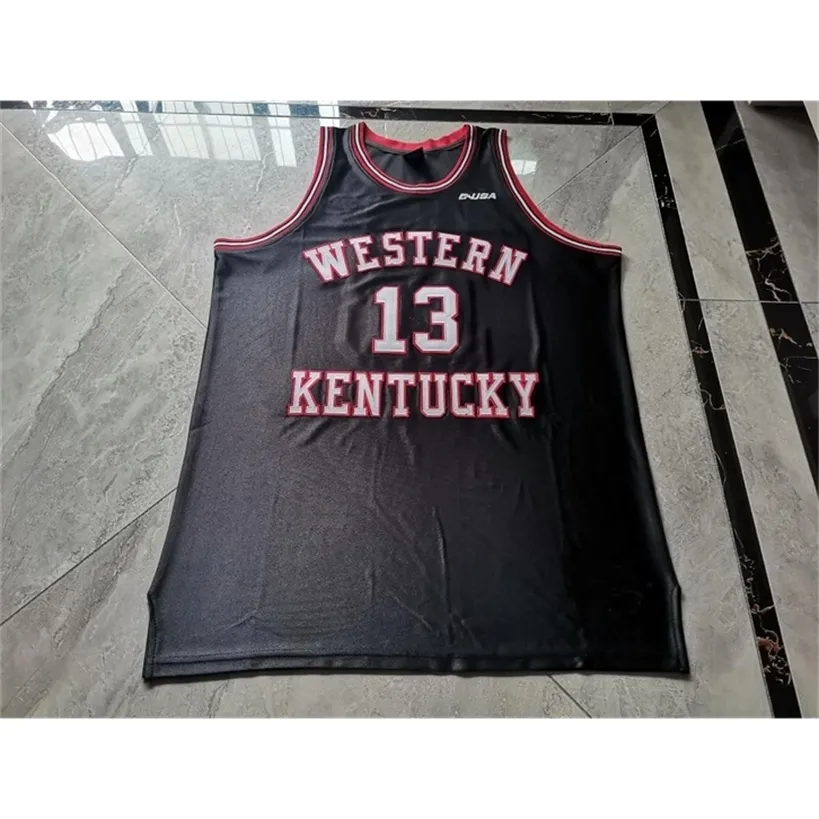 Uf chen37 camisa de basquete personalizada homens jovens mulheres ocidentais kentucky hilltoppers #13 sherman brashear size s-2xl ou qualquer nome e número de camisas
