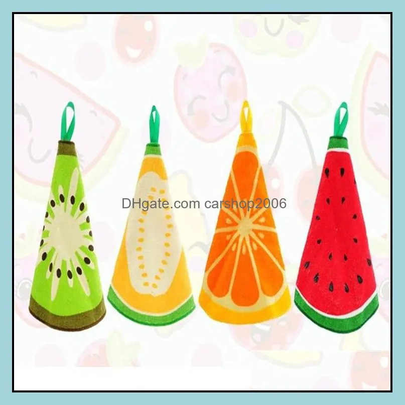 lovely fruit print hanging kitchen hand towel microfiber towels quick-dry cleaning rag dish cloth wiping napkin wq323