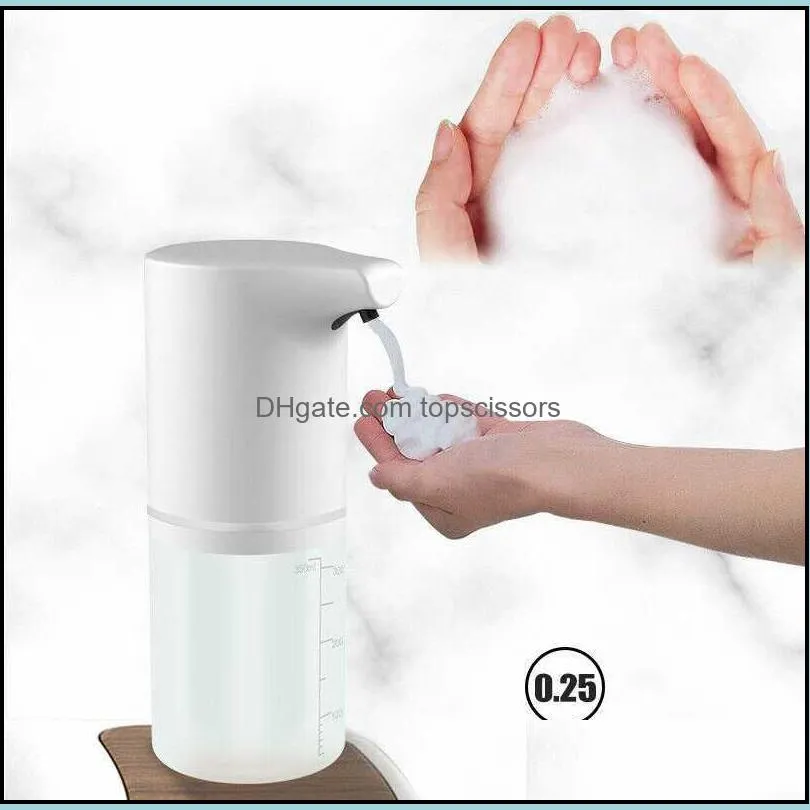 350ML Touchless Automatic Soap Dispenser USB Charging Smart Foam Machine Infrared Sensor Foam Soap Dispenser for home office bathroom