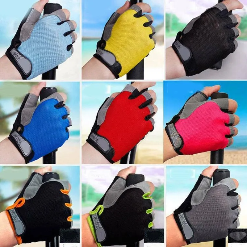 Luvas de ciclismo Acessórios de ioga respiráveis ​​para andar de bicicleta esportiva ao ar livre Hand Mitts Mittens Non Slip Palmcycling CyclingCycling