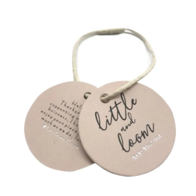 ECO-friendly Custom Embossed Logo Paper Card Recycled Garment Tags Paper Hang Tag