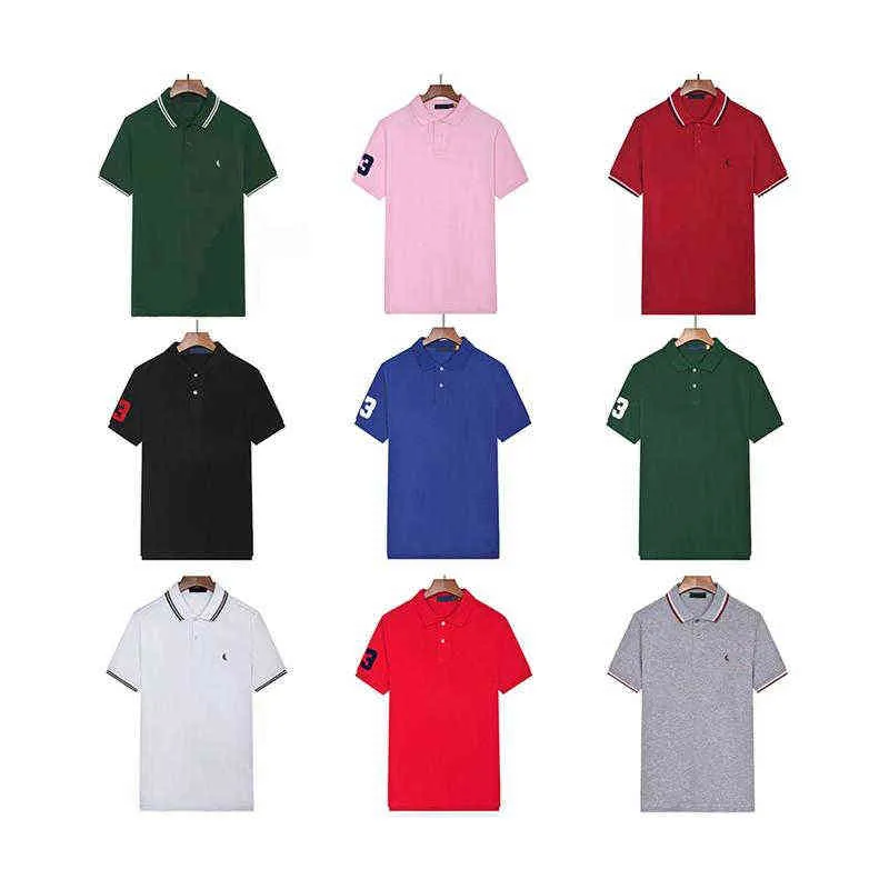 Lyx Mäns Designer T Shirts Polo Shirt Högkvalitativ broderi Klassisk Senior Casual Kortärmad Mens Bomull Bekväm sommarklarn