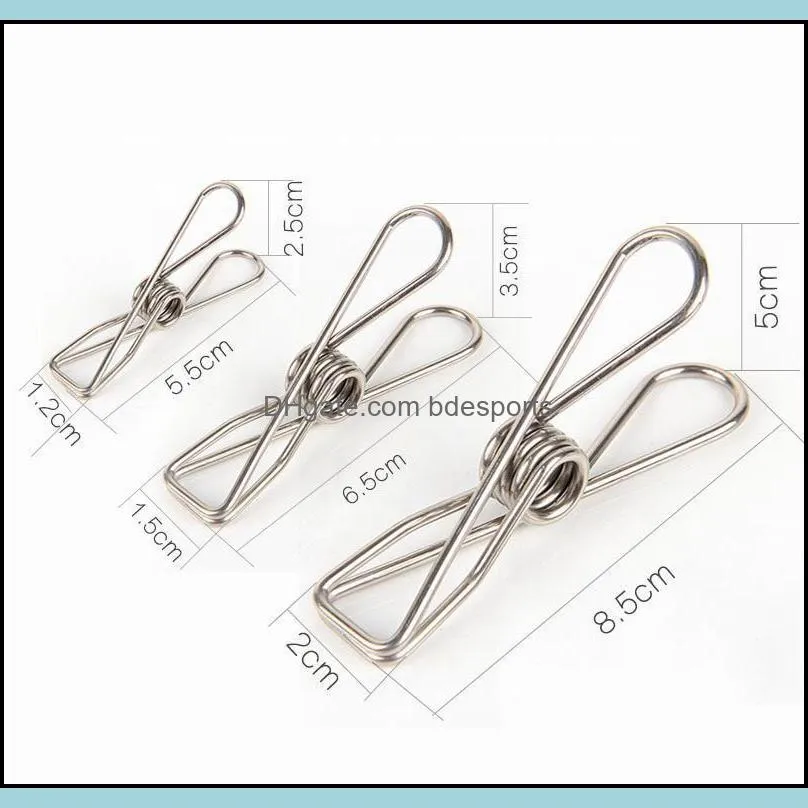 Multifunction Spring Clothes Clips Stainless Steel Pegs For Socks Photos Hang Rack Parts Portable Bathroom Han jllIUl mx_home