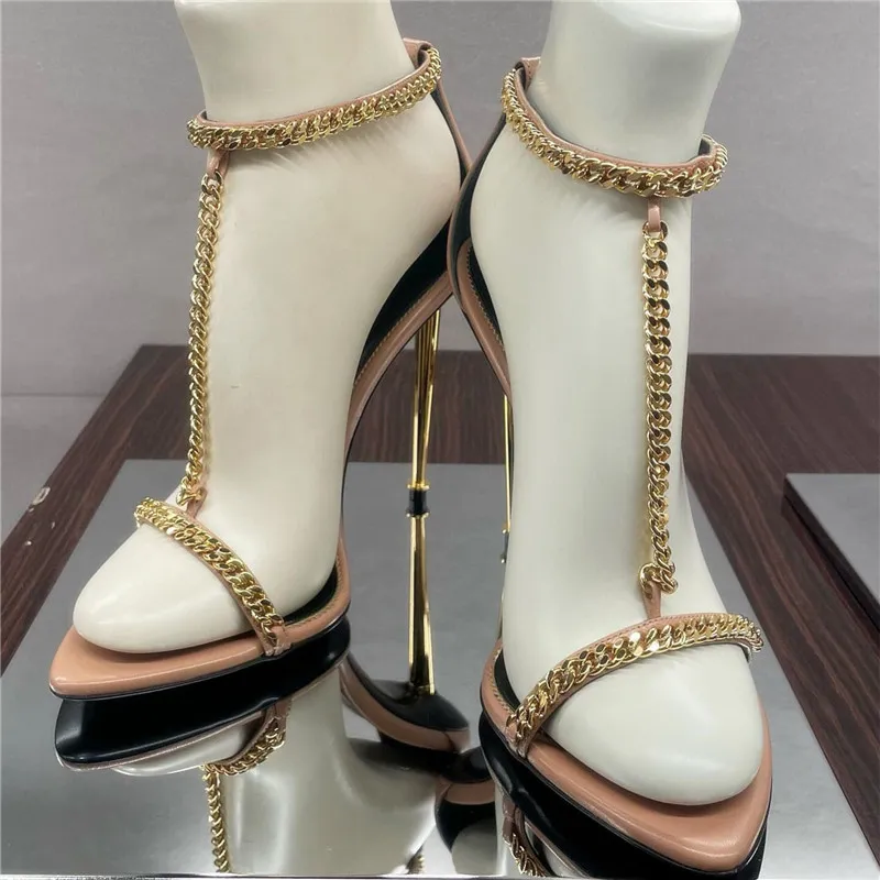 Sexy Lady Summer Mulheres sandálias nuas peep dedo dedo super fino T Strappy Mulheres elegantes bombas estiletto sapatos de casamento