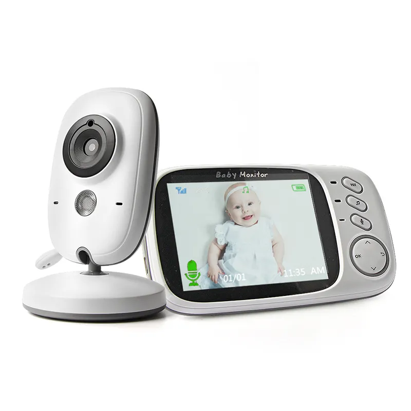 Vb603 Vidéo Moniteur bébé 2.4g sans fil avec 3,2 pouces Lcd 2 voies Audio  Talk Vision nocturne Surveillance Caméra de sécurité Baby-sitter