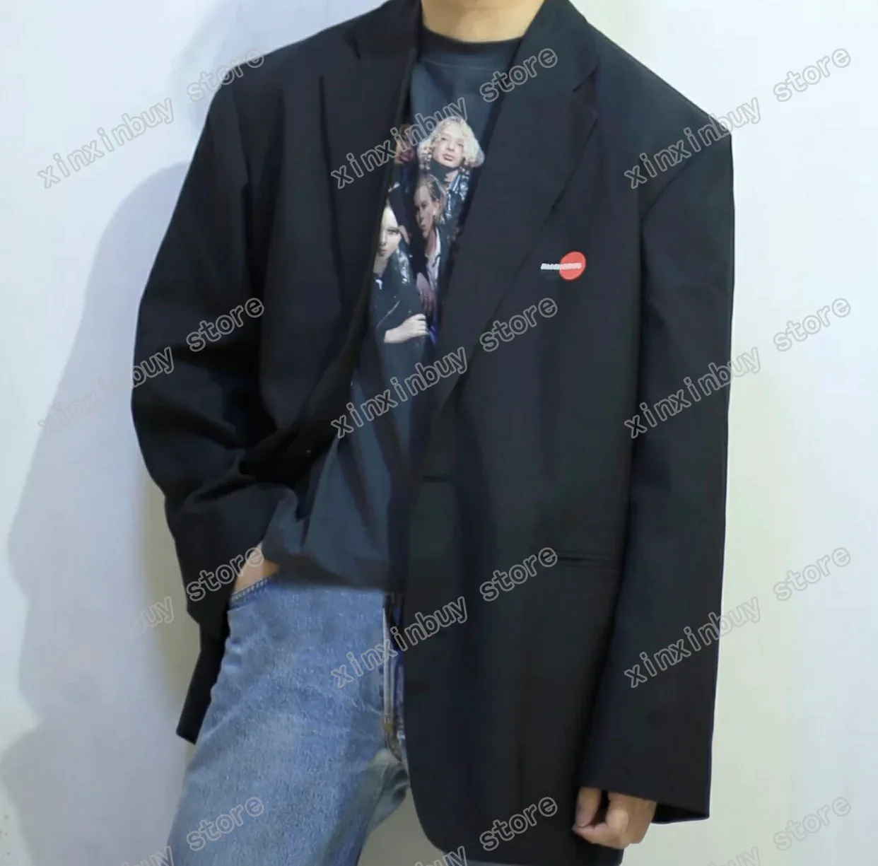 xinxinbuy designer giacche da uomo da uomo da donna ricamo in tessuto in cotone tornino streetwear ne nero oversize m-2xl